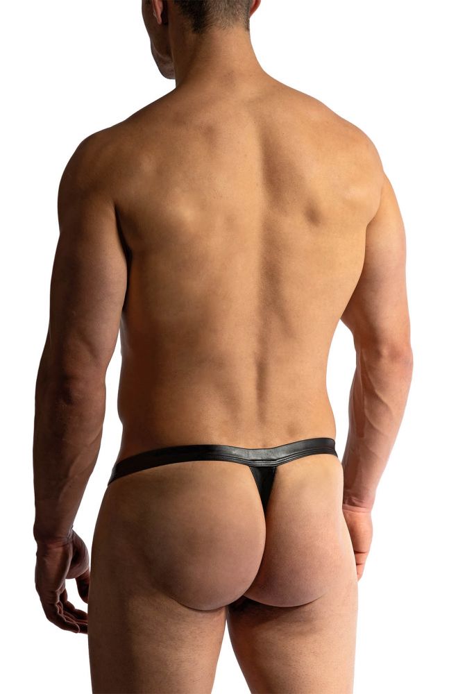Herren String-Tanga M2418 in Lederoptik mit Fransen - MANSTORE - Shop Deutschland Noodosz