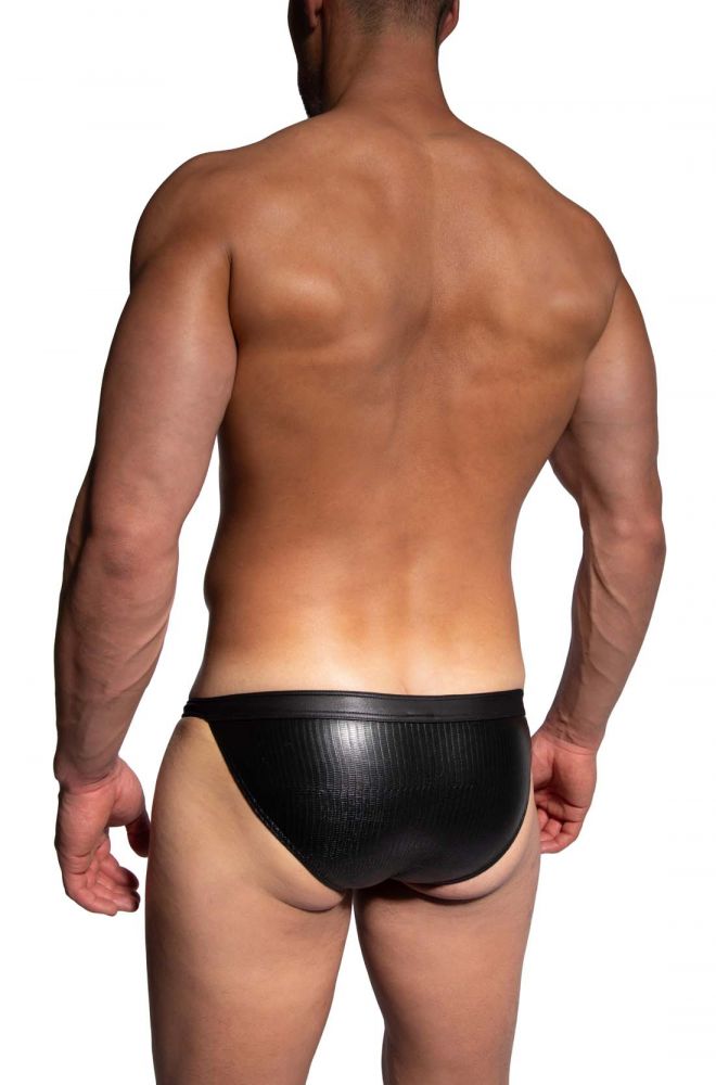 Herren Micro Tanga M2482 schwarz in Reptil-Optik - MANSTORE - Shop Deutschland Noodosz