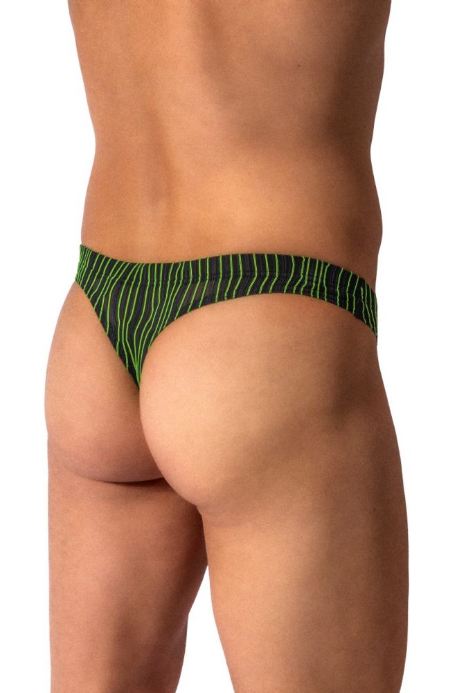 Herren Hip String M2615 Schwarz/Lime – leuchtet unter Schwarzlicht - MANSTORE - Shop Deutschland Noodosz