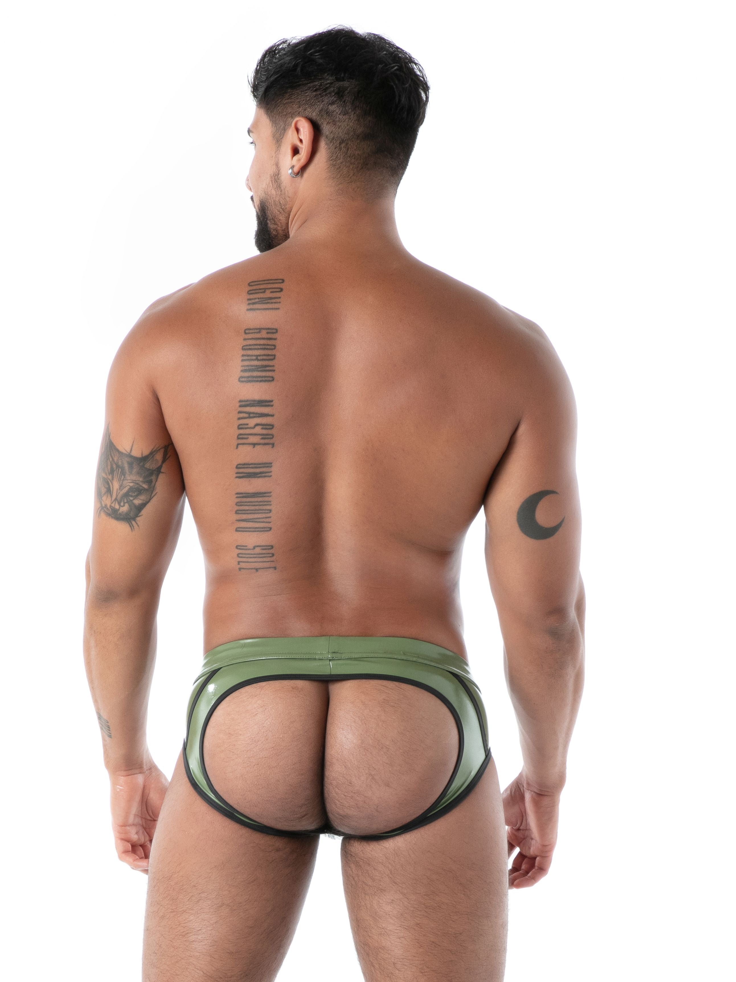 Bottomless Brief Latex Second Skin Khaki