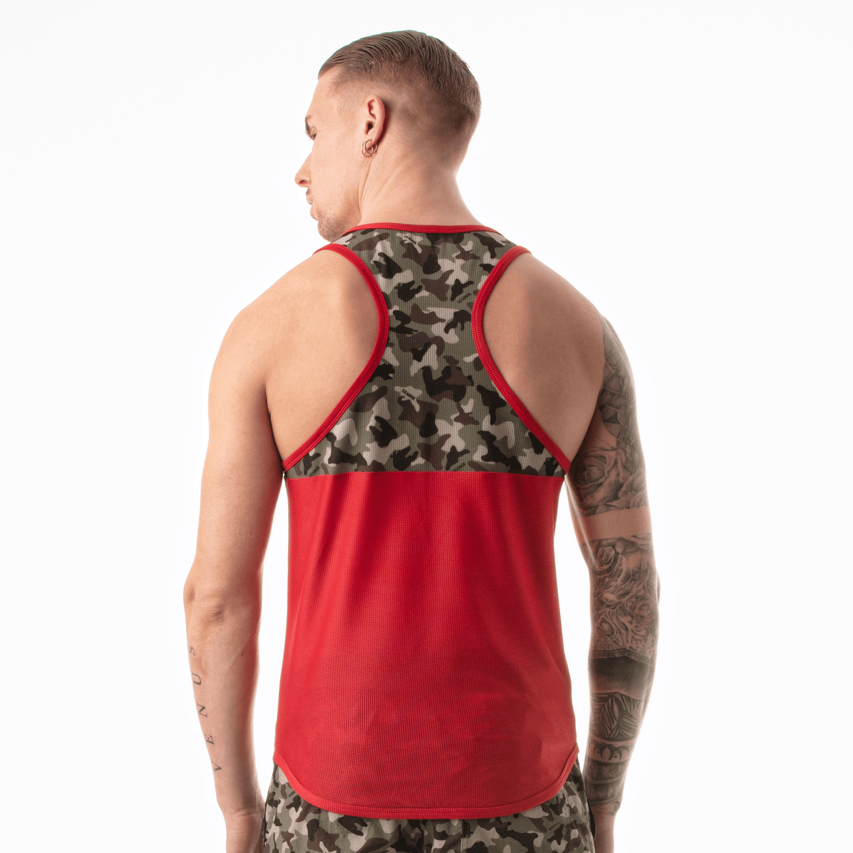 Racer-Tanktop mit Camouflage-Muster, Rot-1