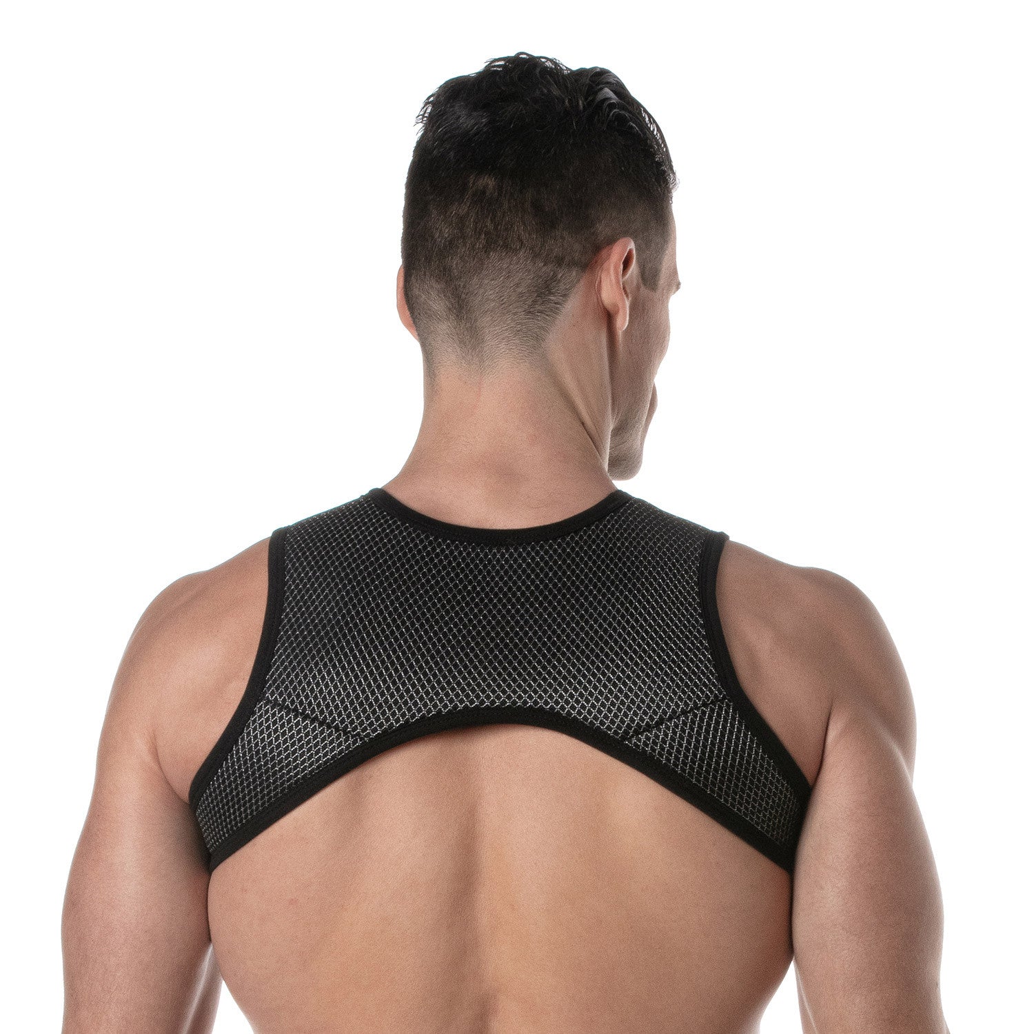 3D Zipped Pocket Harness Black Grey