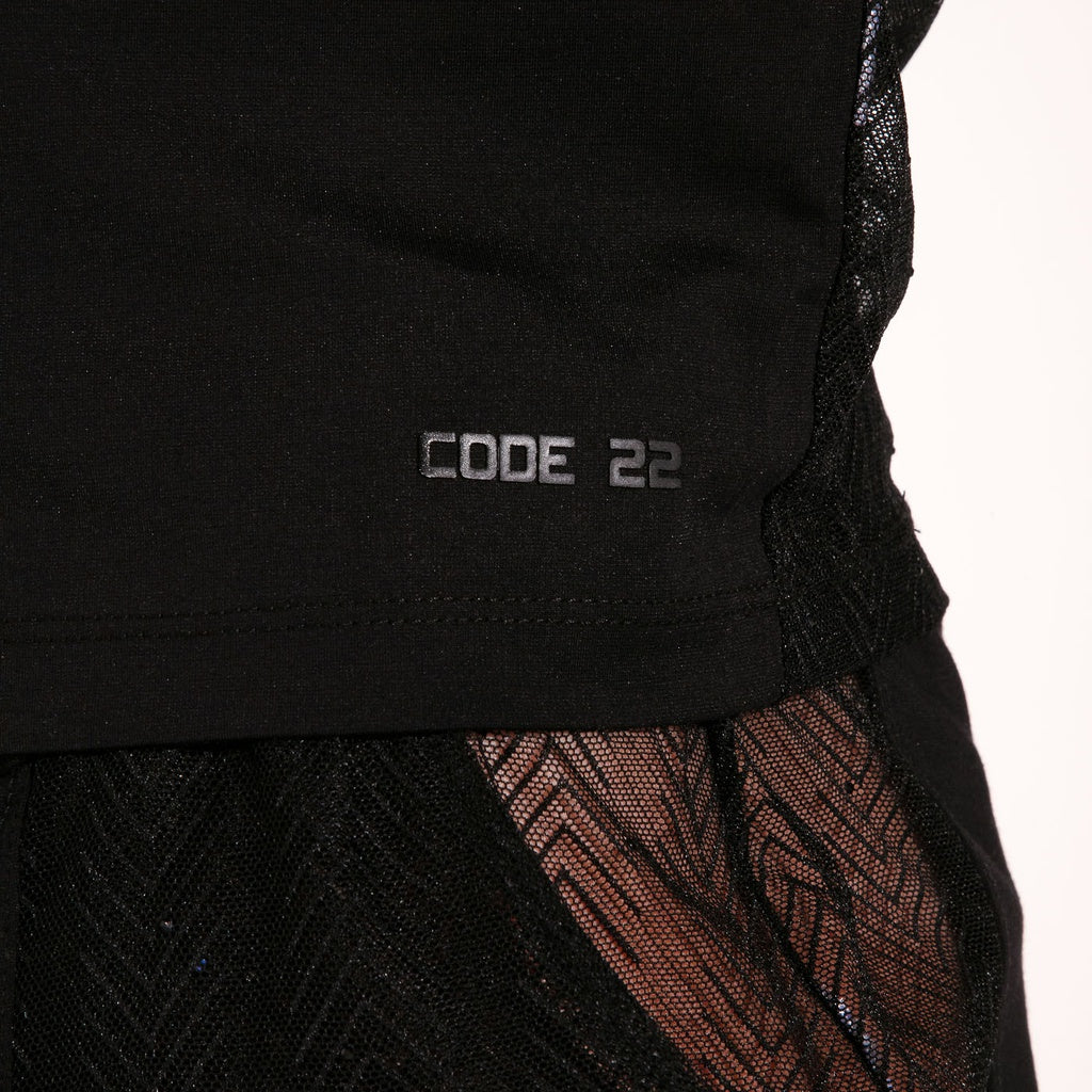 CODE 22 ROCK Tank Top 9826, Clubshirt mit feinen Nadelstreifen