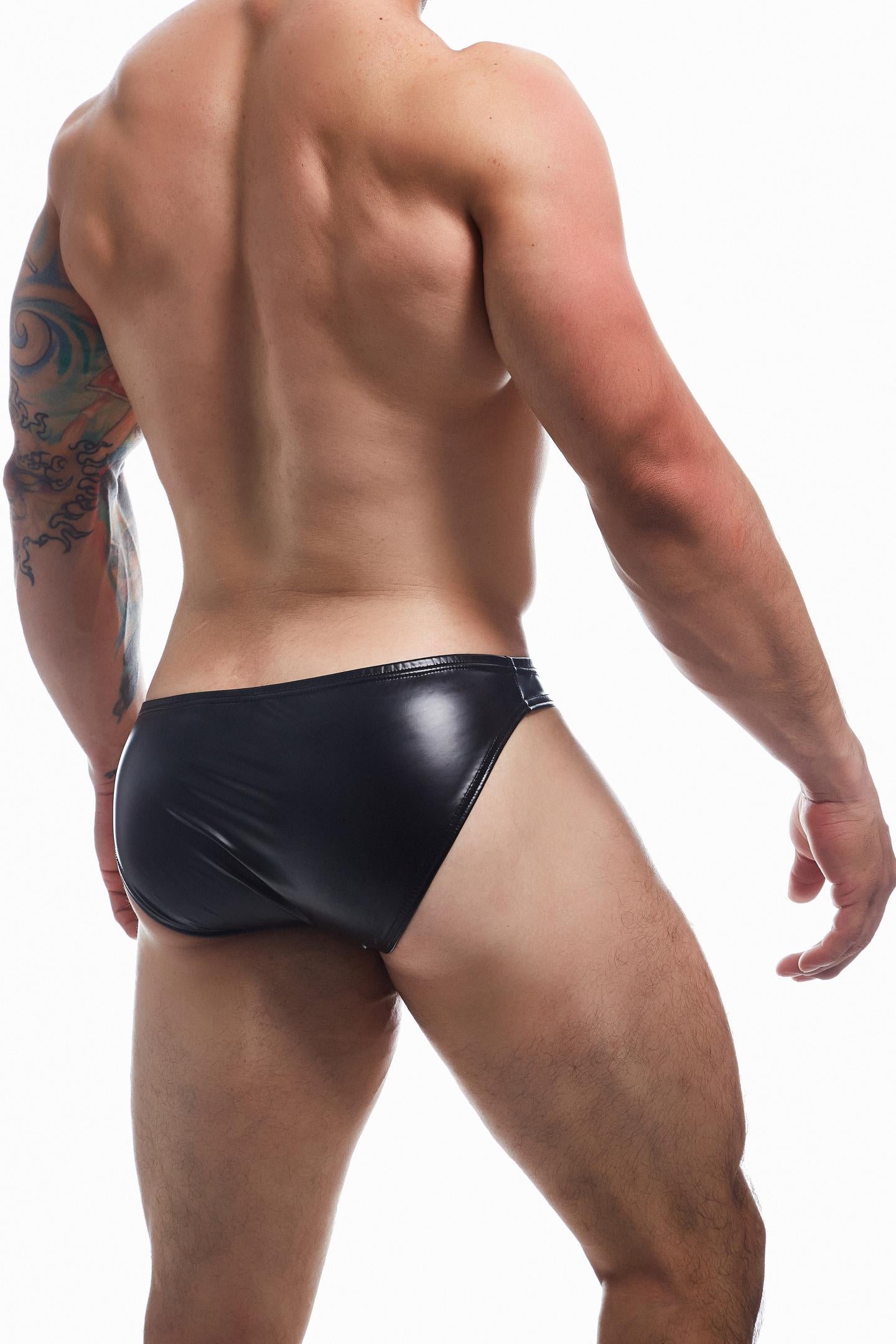 schwarzer Wetlook Slip BL4CK04 - XL-1
