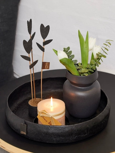 Vase Ania schwarz H16cm