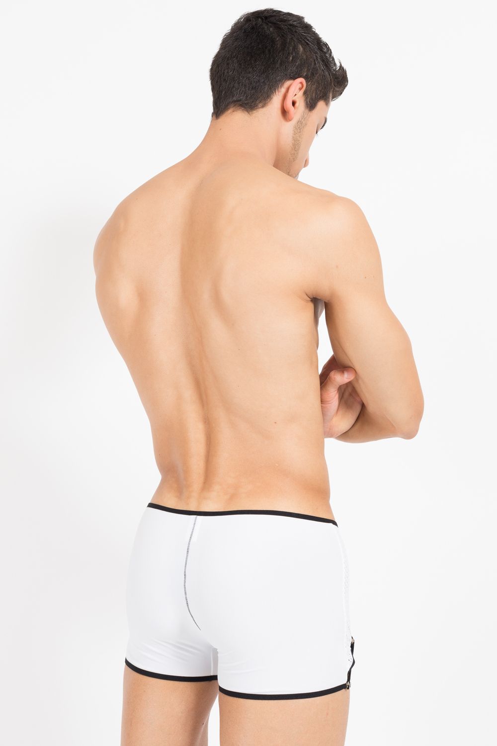 weiß/schwarzer Herren-Boxer Mixing 43-67 XL von Look Me - LOOK ME - Shop Deutschland Noodosz