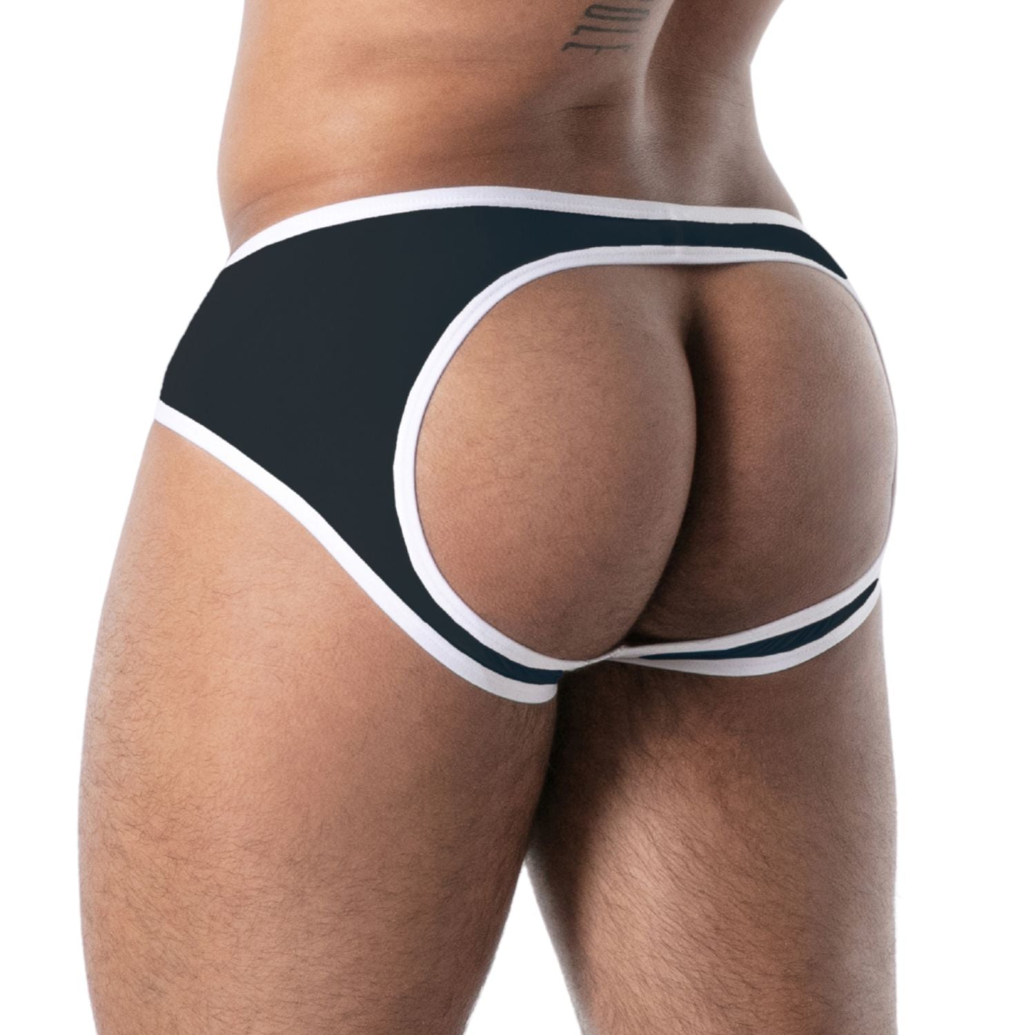 Mon Amour Microfiber Bottomless Brief Black