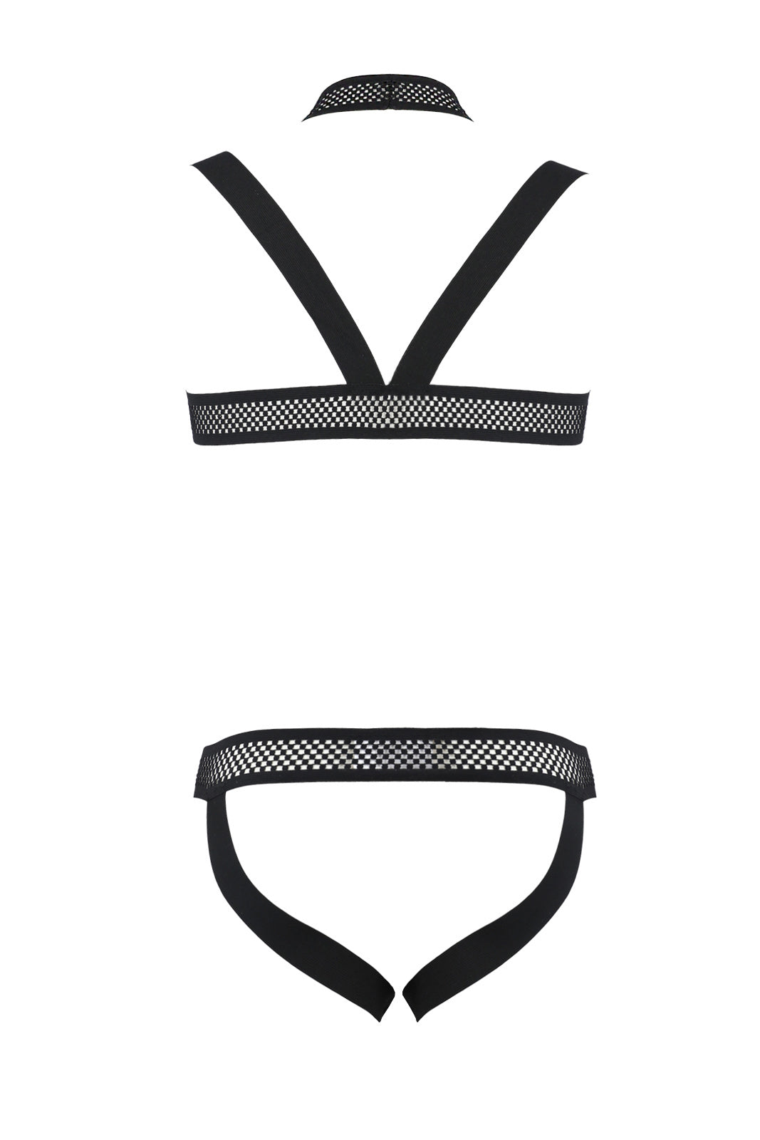 schwarzes Harness Set 043 - 2XL/3XL