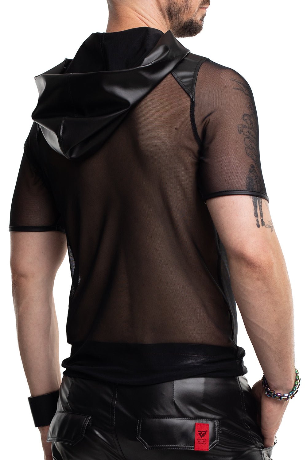 Herren Kaputzen T-Shirt RMIvo001 schwarz - 2XL - Regnes Fetish Planet - Shop Deutschland Noodosz