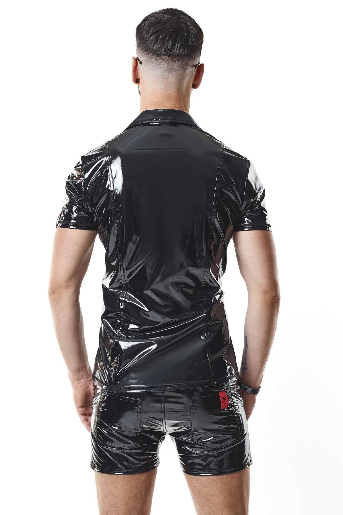 PVC Polo Shirt RMRodolfoPVC schwarz - 2XL - Regnes Fetish Planet - Shop Deutschland Noodosz