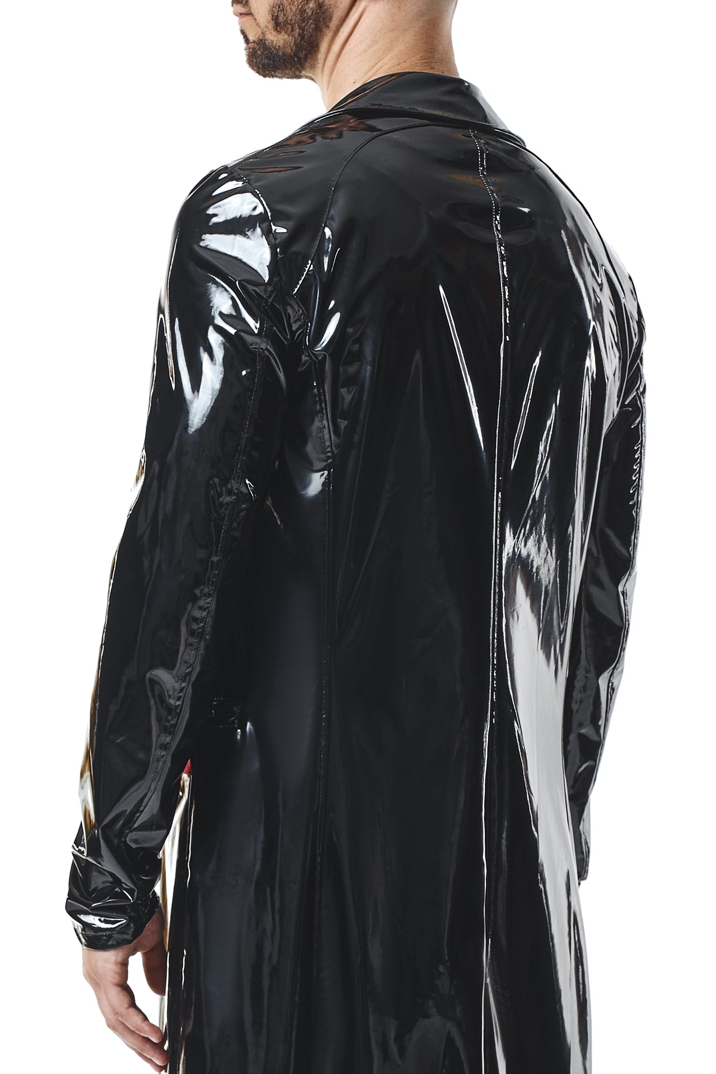 halblanger Herren Lack-Mantel RMStefano - 2XL - Regnes Fetish Planet - Shop Deutschland Noodosz