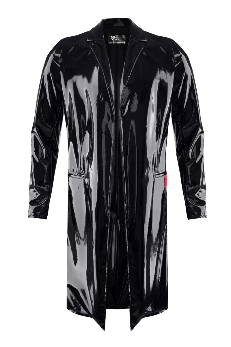 halblanger Herren Lack-Mantel RMStefano - 2XL - Regnes Fetish Planet - Shop Deutschland Noodosz