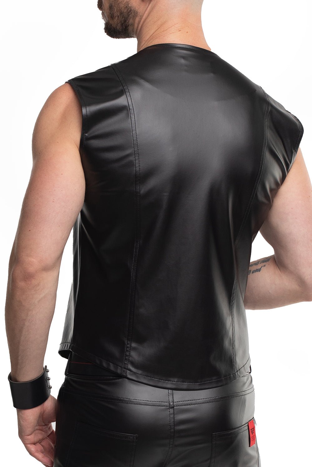 Herren Weste RMCamillo001 schwarz - 2XL - Regnes Fetish Planet - Shop Deutschland Noodosz