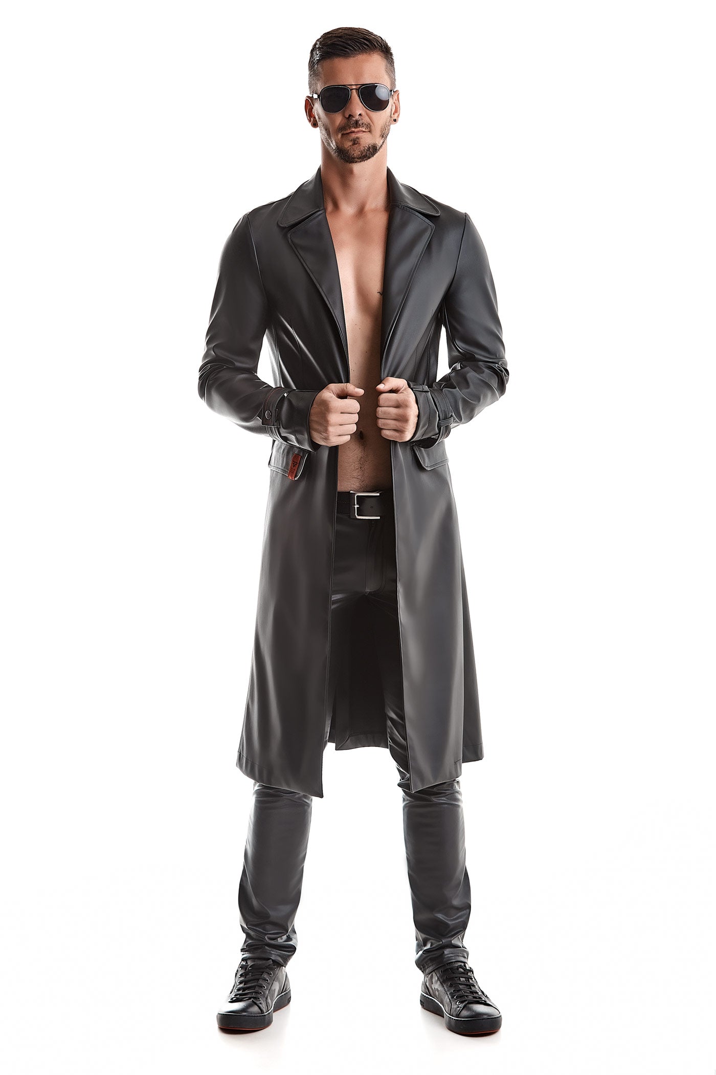 halblanger Herren Mantel RMMassiomo001 - 2XL - Regnes Fetish Planet - Shop Deutschland Noodosz