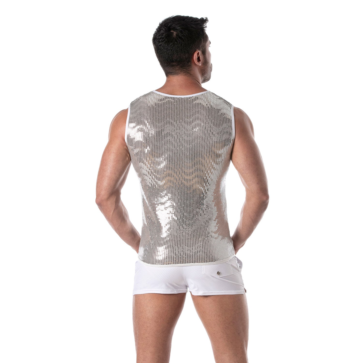 Glitter Tank Top Silver
