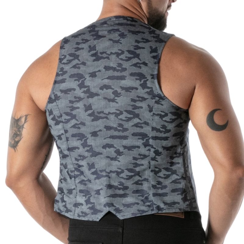 Camo Chain Vest, ärmellose Weste - TOF Paris - Shop Deutschland Noodosz