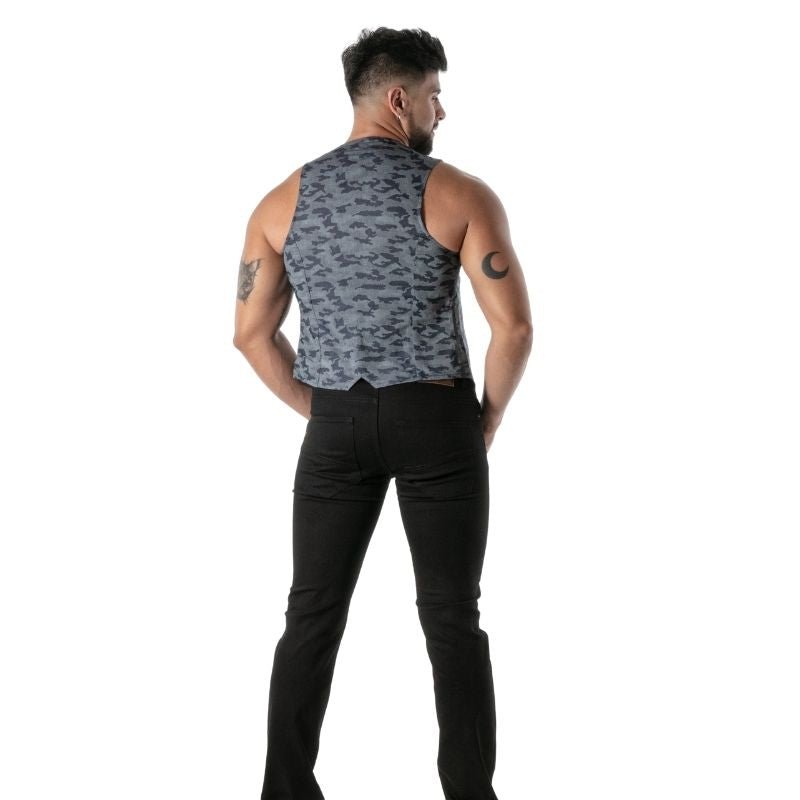 Camo Chain Vest, ärmellose Weste - TOF Paris - Shop Deutschland Noodosz