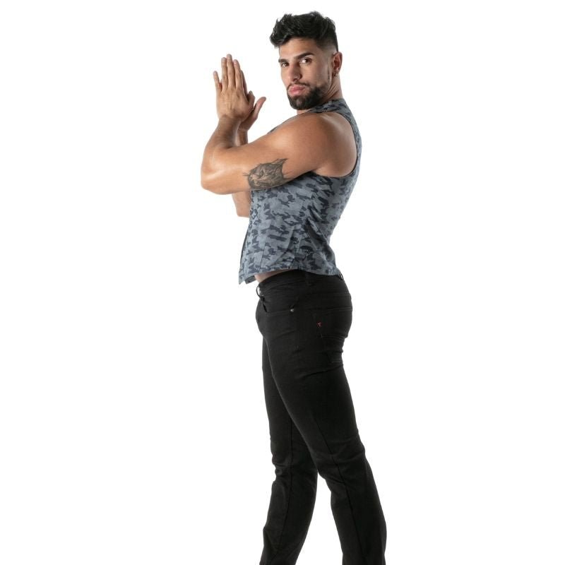 Camo Chain Vest, ärmellose Weste - TOF Paris - Shop Deutschland Noodosz