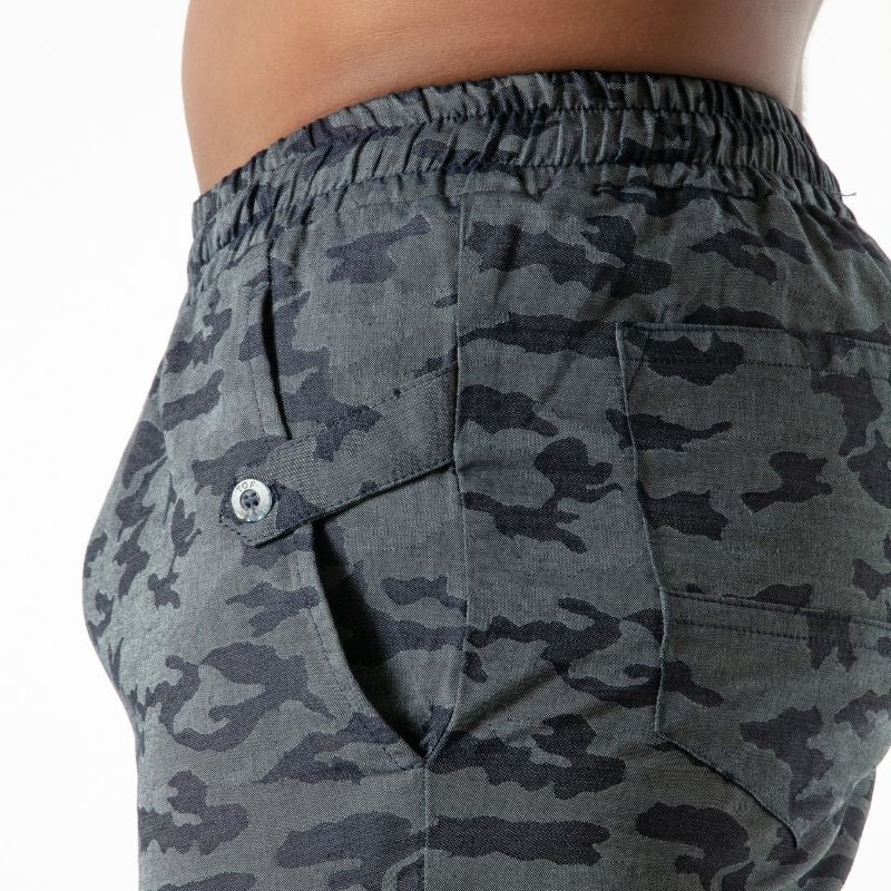 Camo Cargo Pants, Hose mit seitlichen Taschen - TOF Paris - Shop Deutschland Noodosz