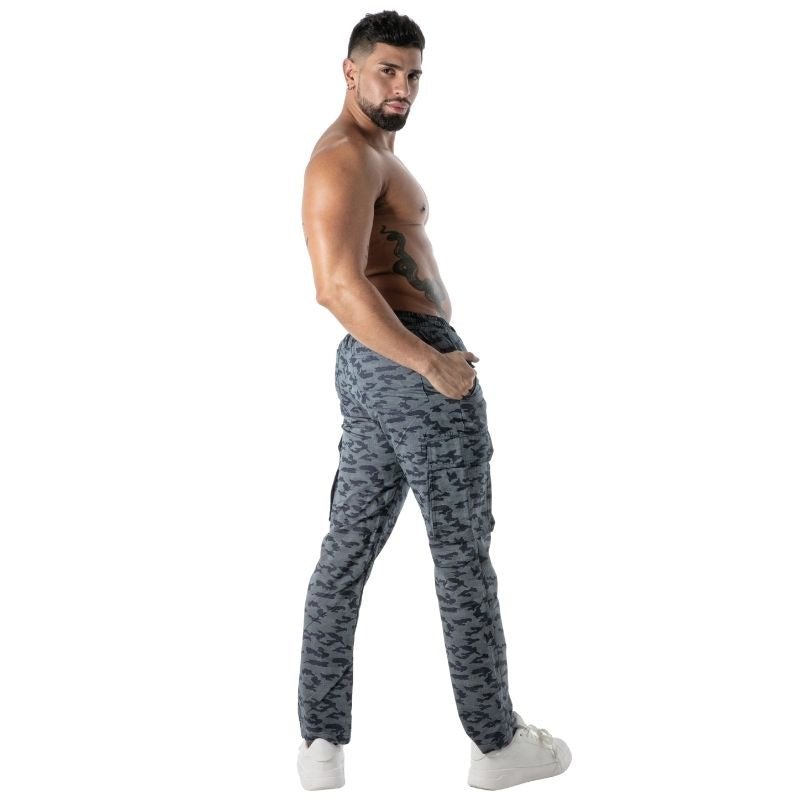 Camo Cargo Pants, Hose mit seitlichen Taschen - TOF Paris - Shop Deutschland Noodosz