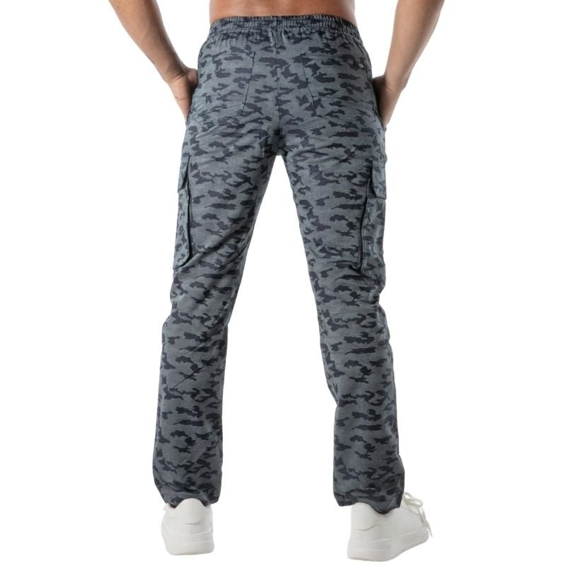 Camo Cargo Pants, Hose mit seitlichen Taschen - TOF Paris - Shop Deutschland Noodosz