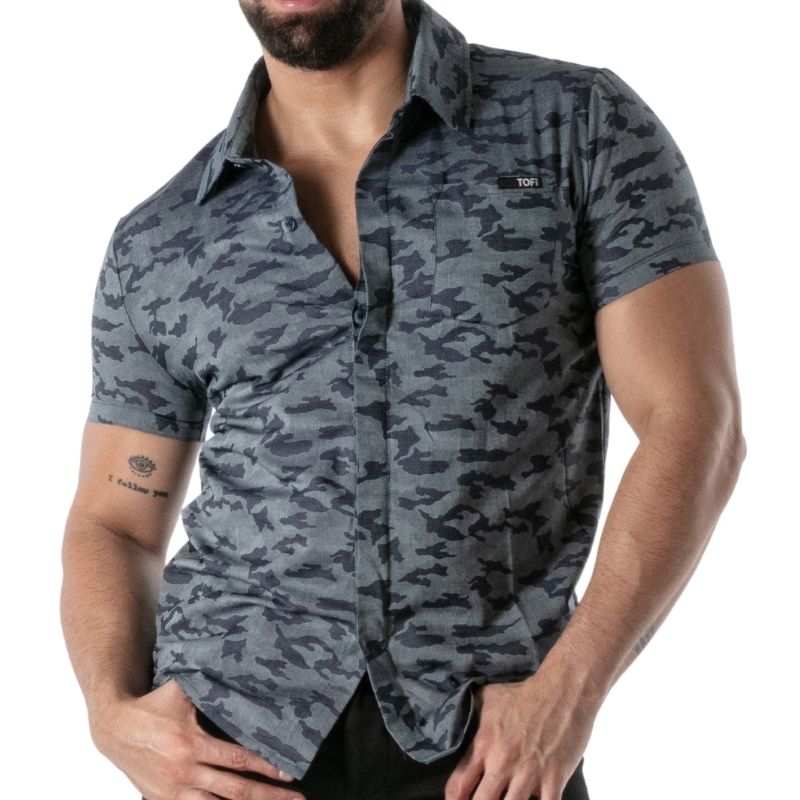 Camo Short Sleeves Shirt, Hemd - TOF Paris - Shop Deutschland Noodosz