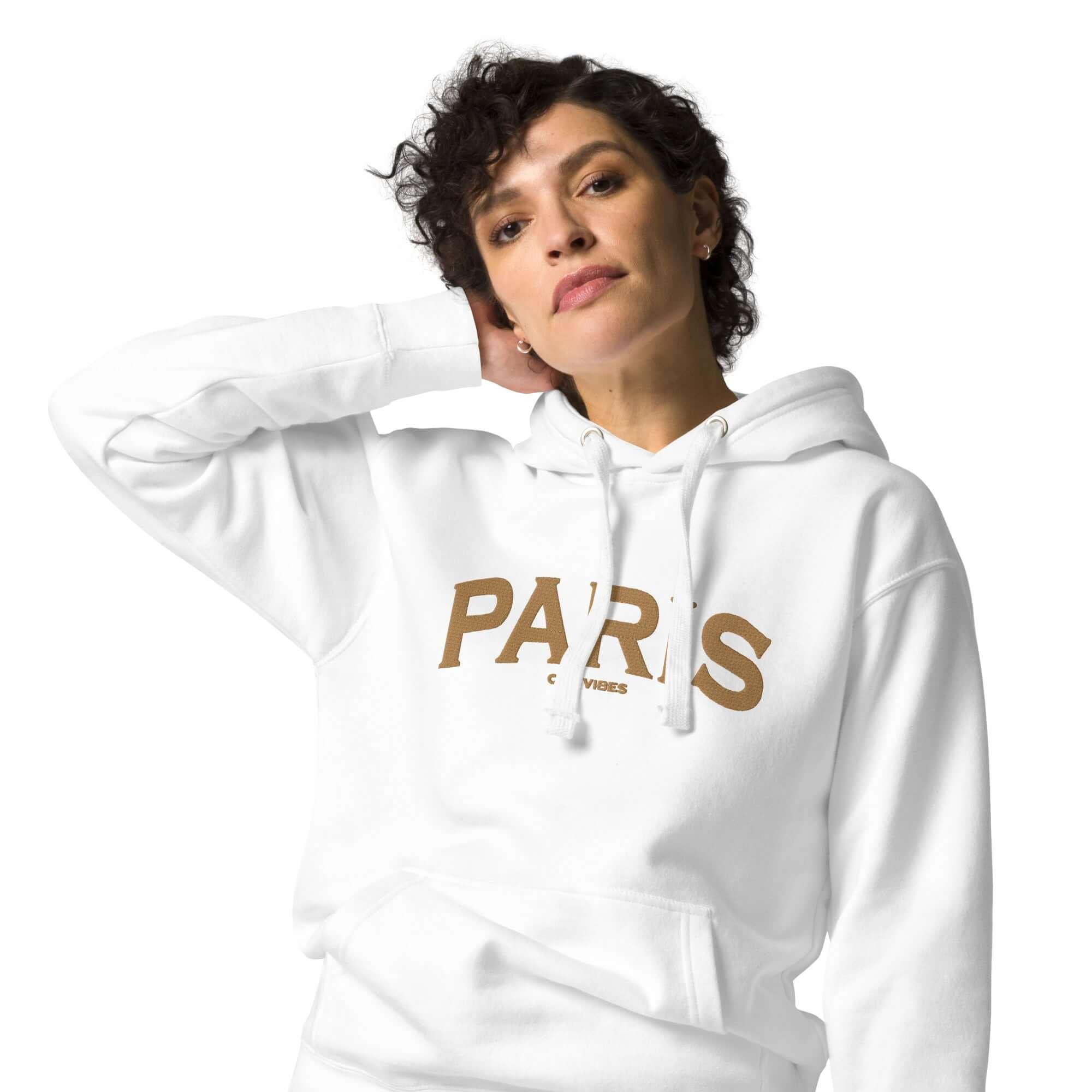 TOV Hoodie City | PARIS (Weiß/Gold) * Unisex