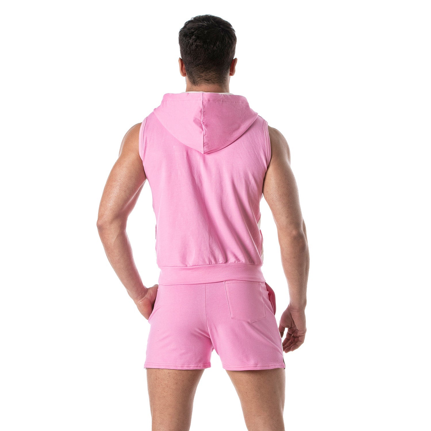 Ärmelloser Hoodie mit Reißverschluss – Pink - TOF Paris - Shop Deutschland Noodosz