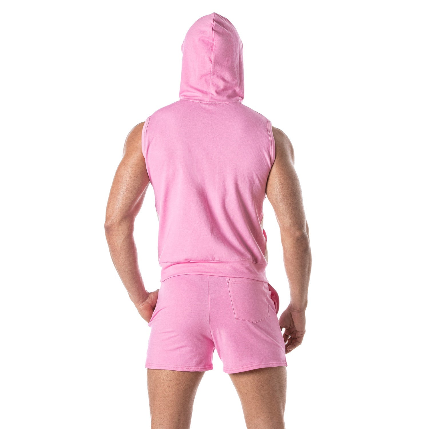 Ärmelloser Hoodie mit Reißverschluss – Pink - TOF Paris - Shop Deutschland Noodosz