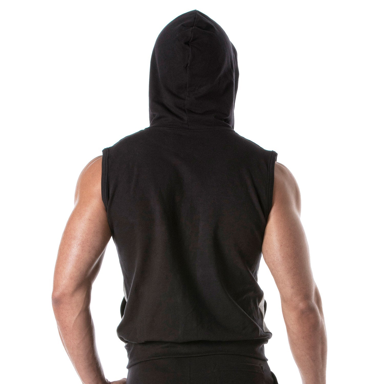 Ärmelloser Hoodie mit Reißverschluss – Schwarz - TOF Paris - Shop Deutschland Noodosz