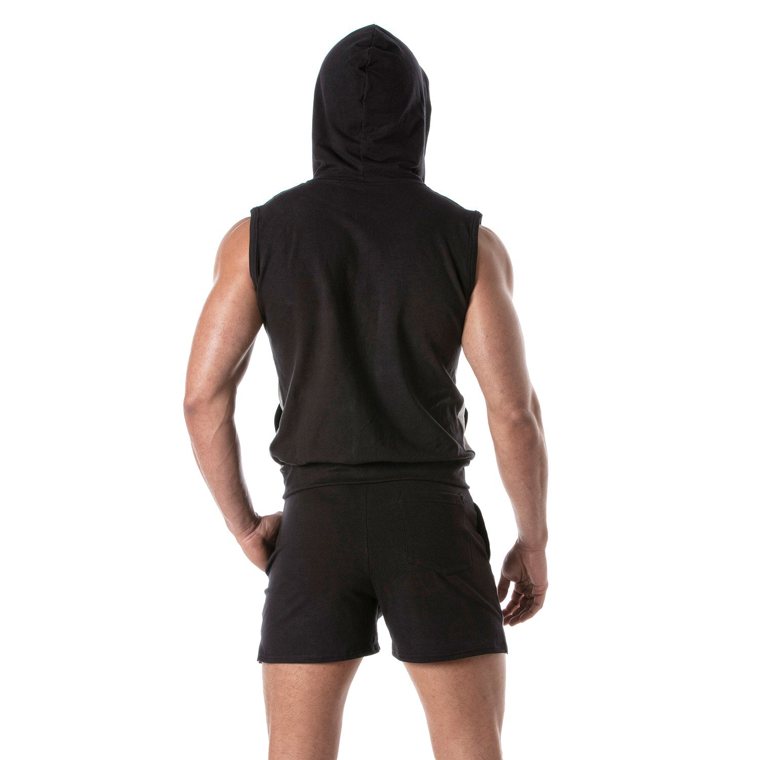 Ärmelloser Hoodie mit Reißverschluss – Schwarz - TOF Paris - Shop Deutschland Noodosz