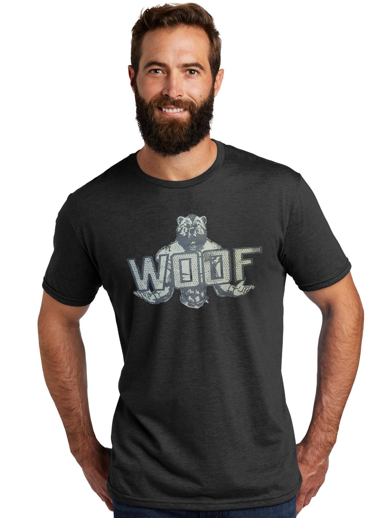 ajaxx63 WOOF BEAR, T-Shirt print - noodosz