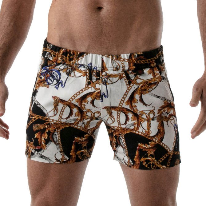 Baroque Mid Thigh Shorts Gold - TOF Paris - Shop Deutschland Noodosz
