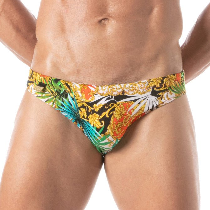 Baroque Swim Mini Briefs Orange - noodosz - TOF Paris -