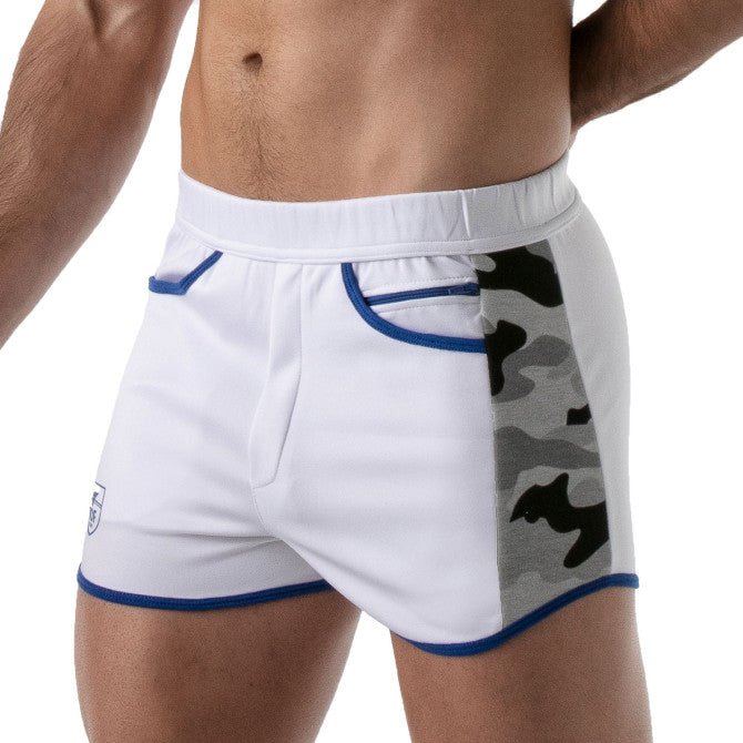 Camo Gym Short White - noodosz - TOF Paris -