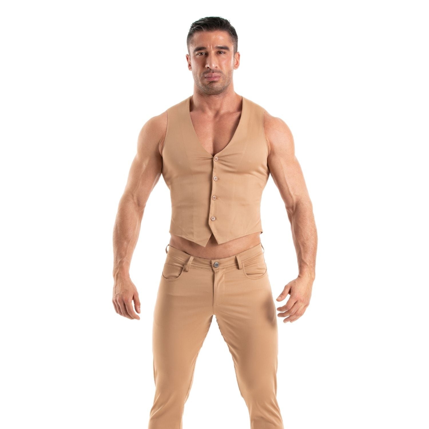 Chino Vest Brown - TOF Paris - Shop Deutschland Noodosz