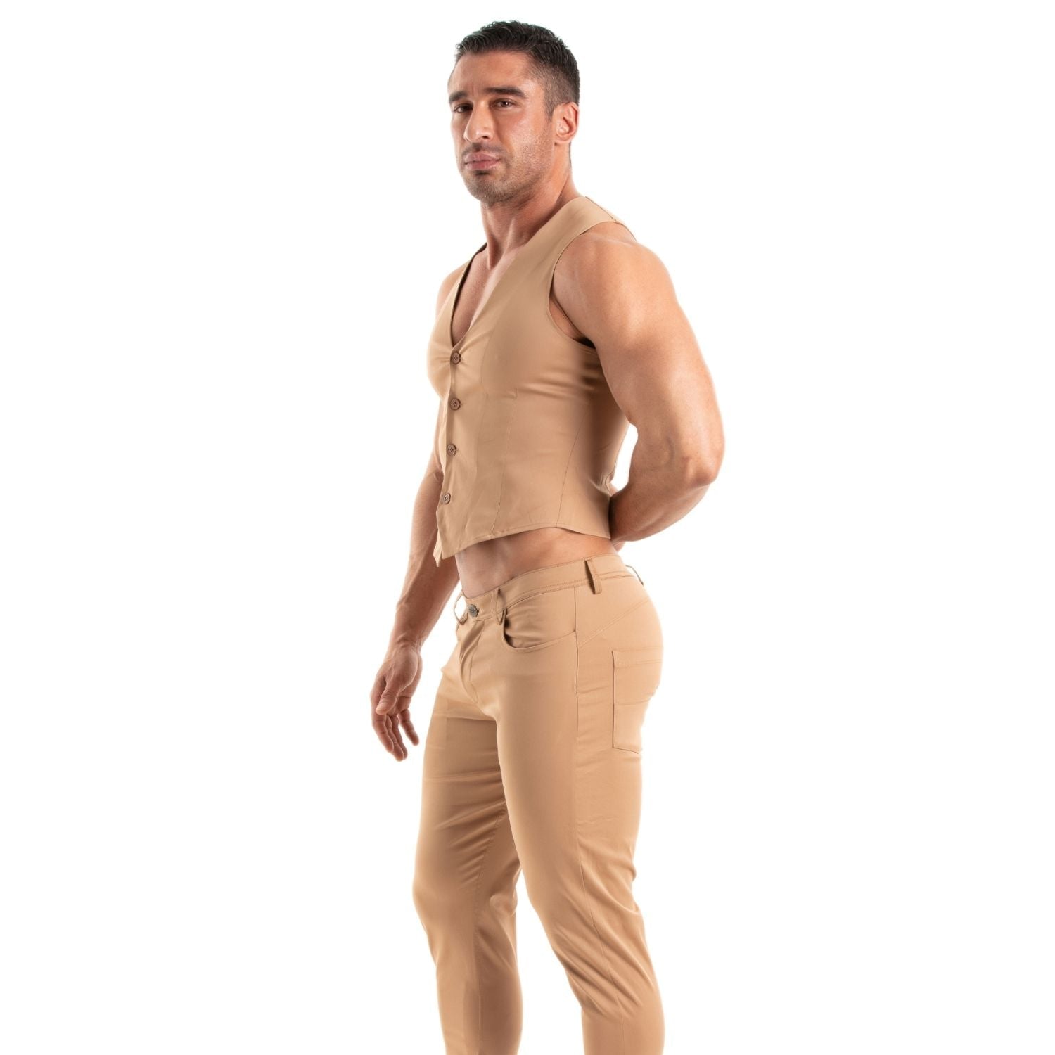 Chino Vest Brown - TOF Paris - Shop Deutschland Noodosz