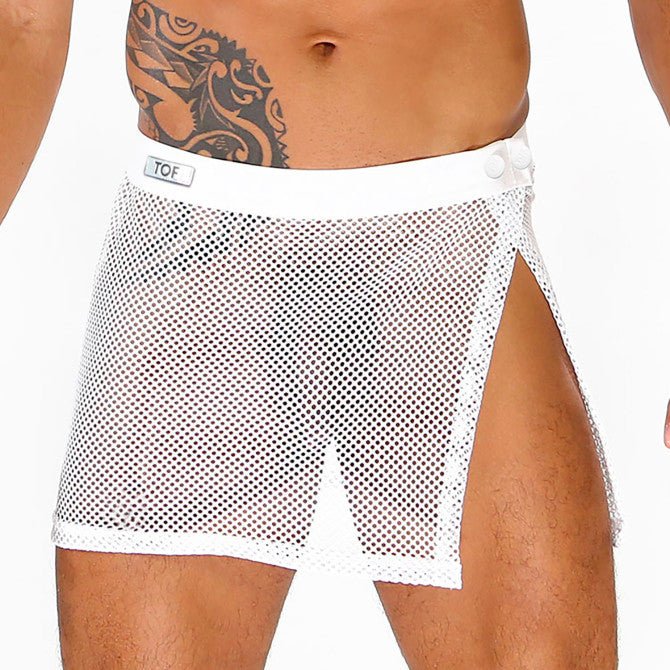 Circuit Mesh Skirt - White - noodosz - TOF Paris -