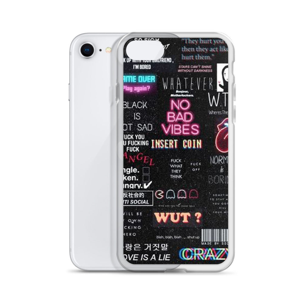 No bad vibes iPhone case