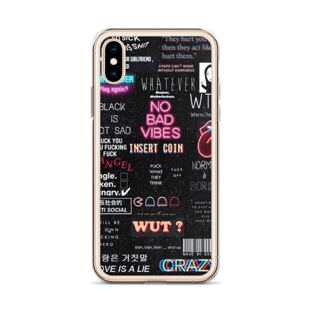 No bad vibes iPhone case