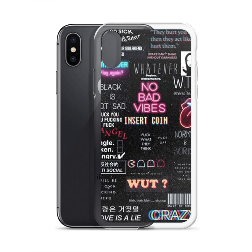 No bad vibes iPhone case