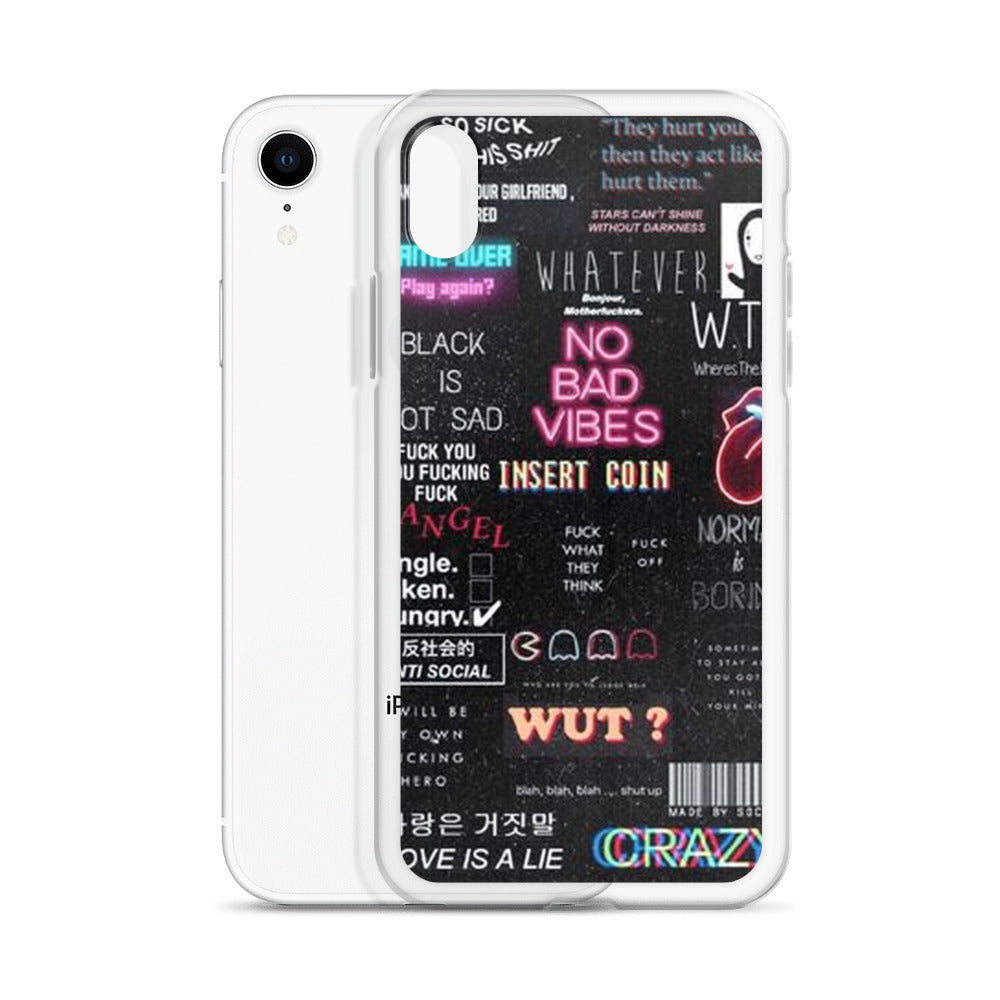 No bad vibes iPhone case
