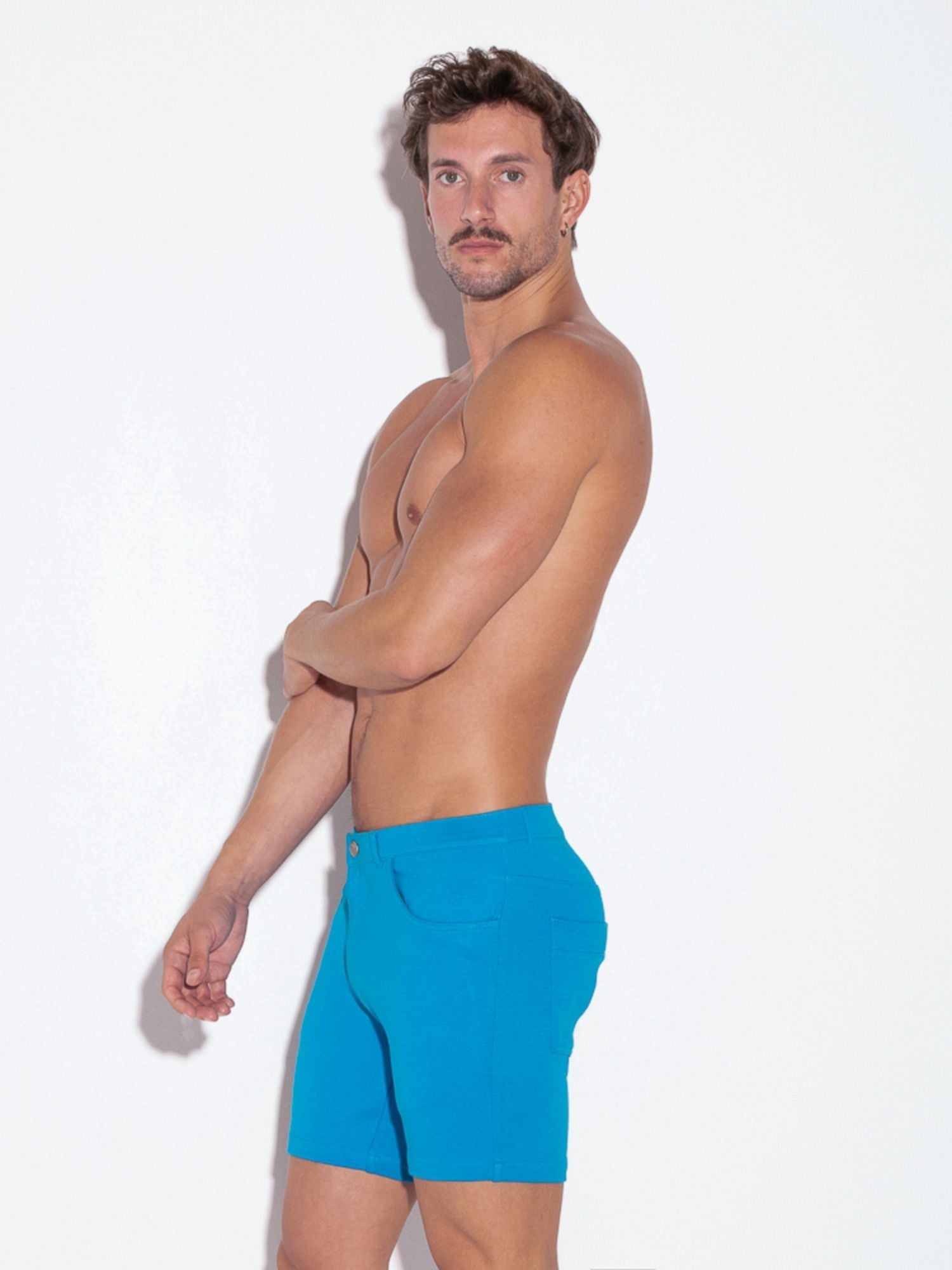 Code 22 - 5 POCKET STRETCH 9712S Chino Shorts, Türkis - kurze Hose - Code 22 - Shop Deutschland Noodosz