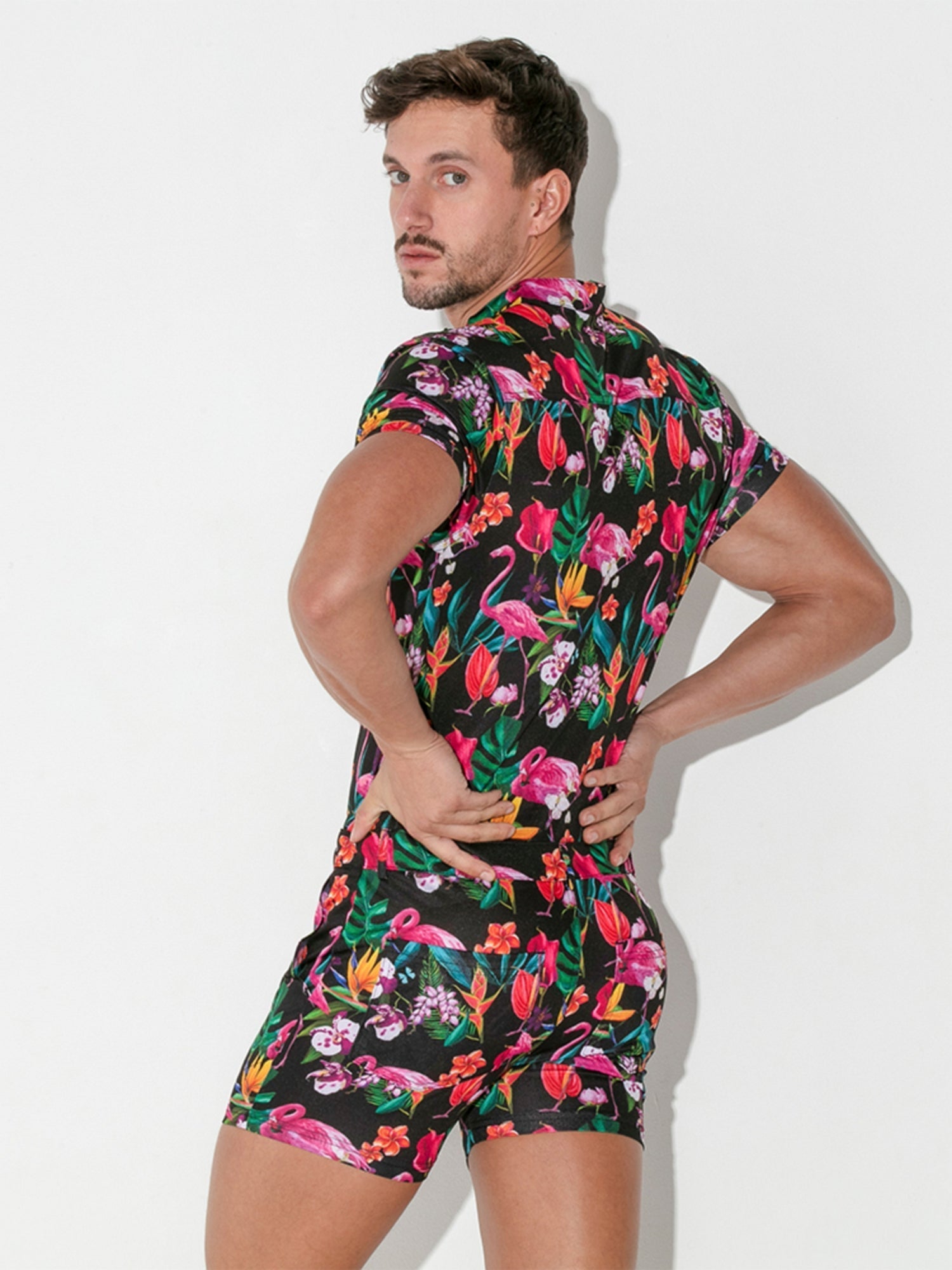 CODE 22 VIVID Jumpsuit Flamingos - Overall 9619 - noodosz CODE 22 VIVID Jumpsuit Flamingos - Overall 9619 Code 22 Kleidung & Accessoires:Herrenmode:Hosen nudosz.myshopify.com