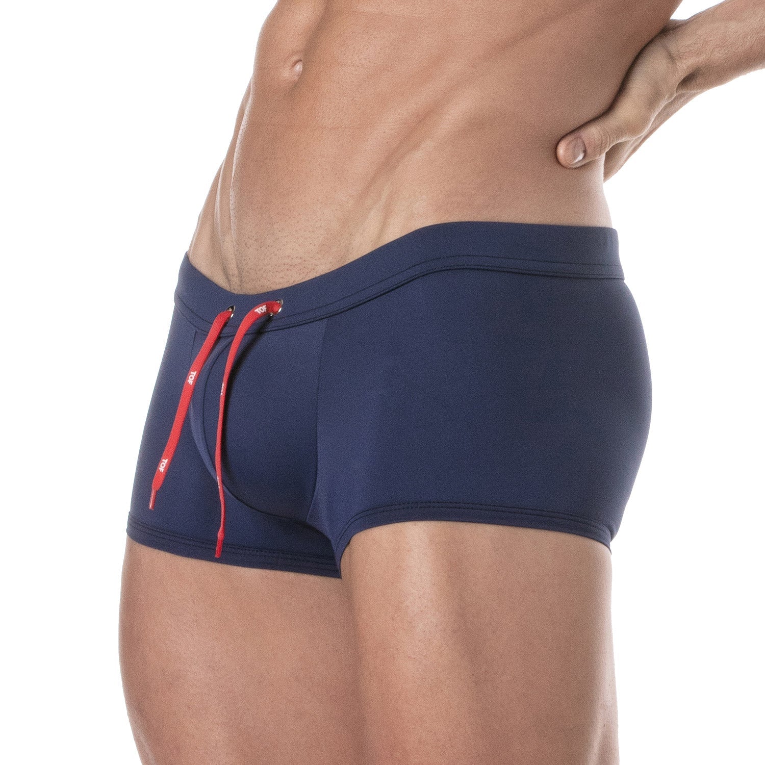 Einfarbige Badehose, Badeboxer – Navy - TOF Paris - Shop Deutschland Noodosz