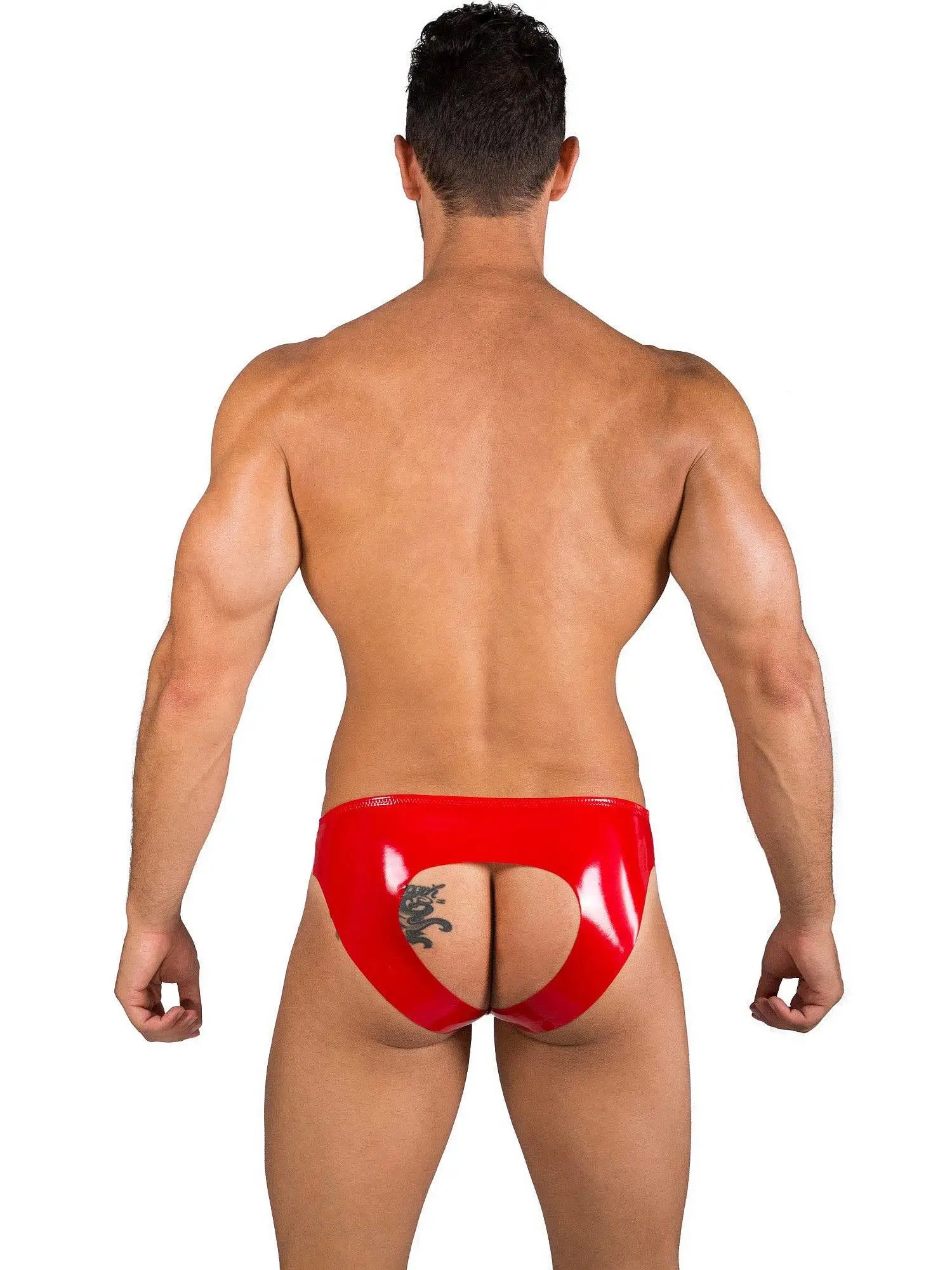 EROS VENEZIANI 7335 Lack Latex Gummi Jock Jockstrap OUVERT - noodosz