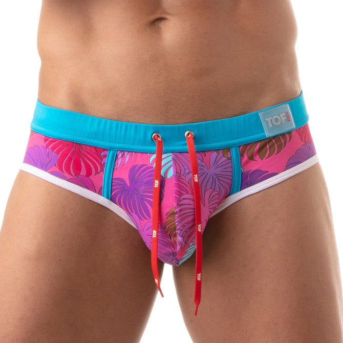 Florales Badehose, Badeslip – Pink - TOF Paris - Shop Deutschland Noodosz