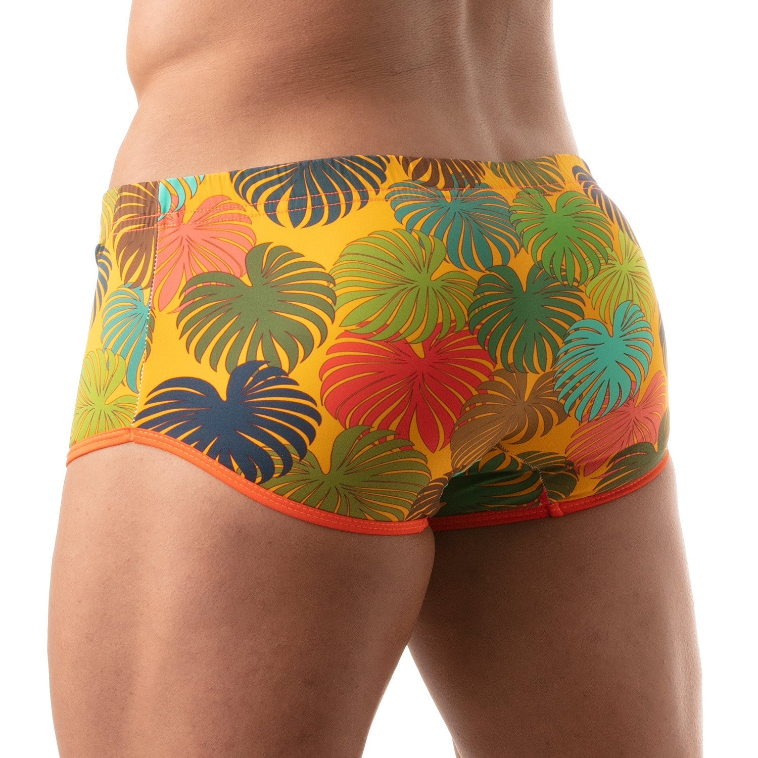 Florale Brazilian Badehose, Badeslip – Gelb - TOF Paris - Shop Deutschland Noodosz