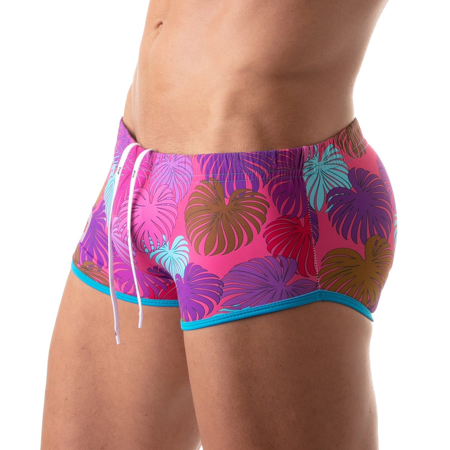 Floraler Brazilian Badehose, Badeslip Pink - TOF Paris - Shop Deutschland Noodosz