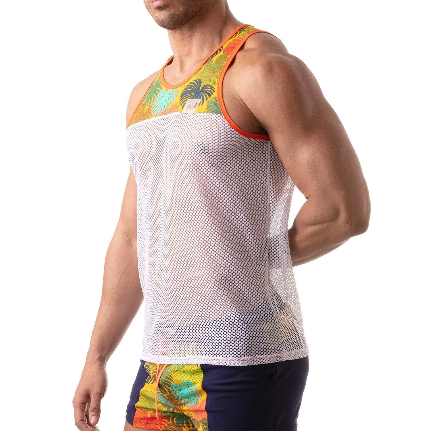 Florales Mesh - Tanktop – Gelb - TOF Paris - Shop Deutschland Noodosz